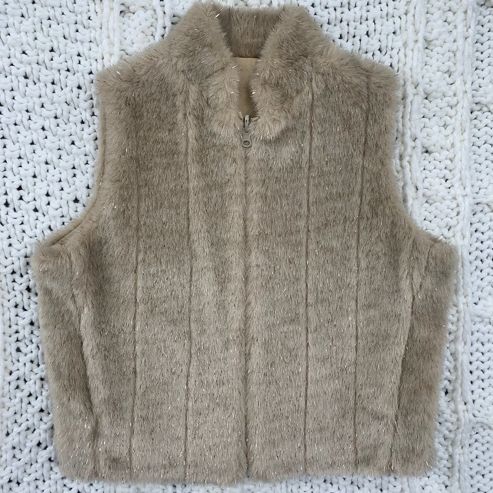 Gold Faux Fur Vest